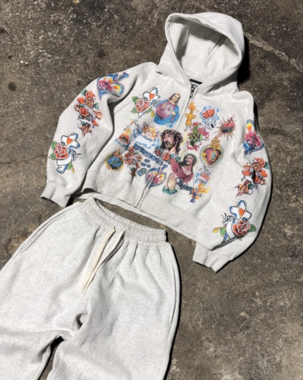 We Are Righteous Risen King Zip Up White