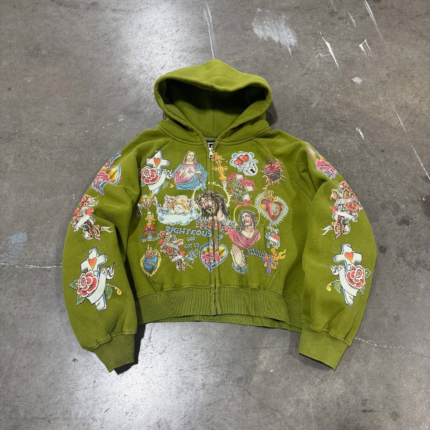 We Are Righteous Moss” Risen King Zip Up