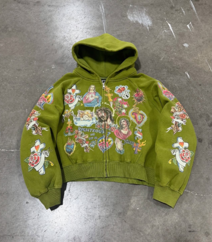 We Are Righteous Moss” Risen King Zip Up